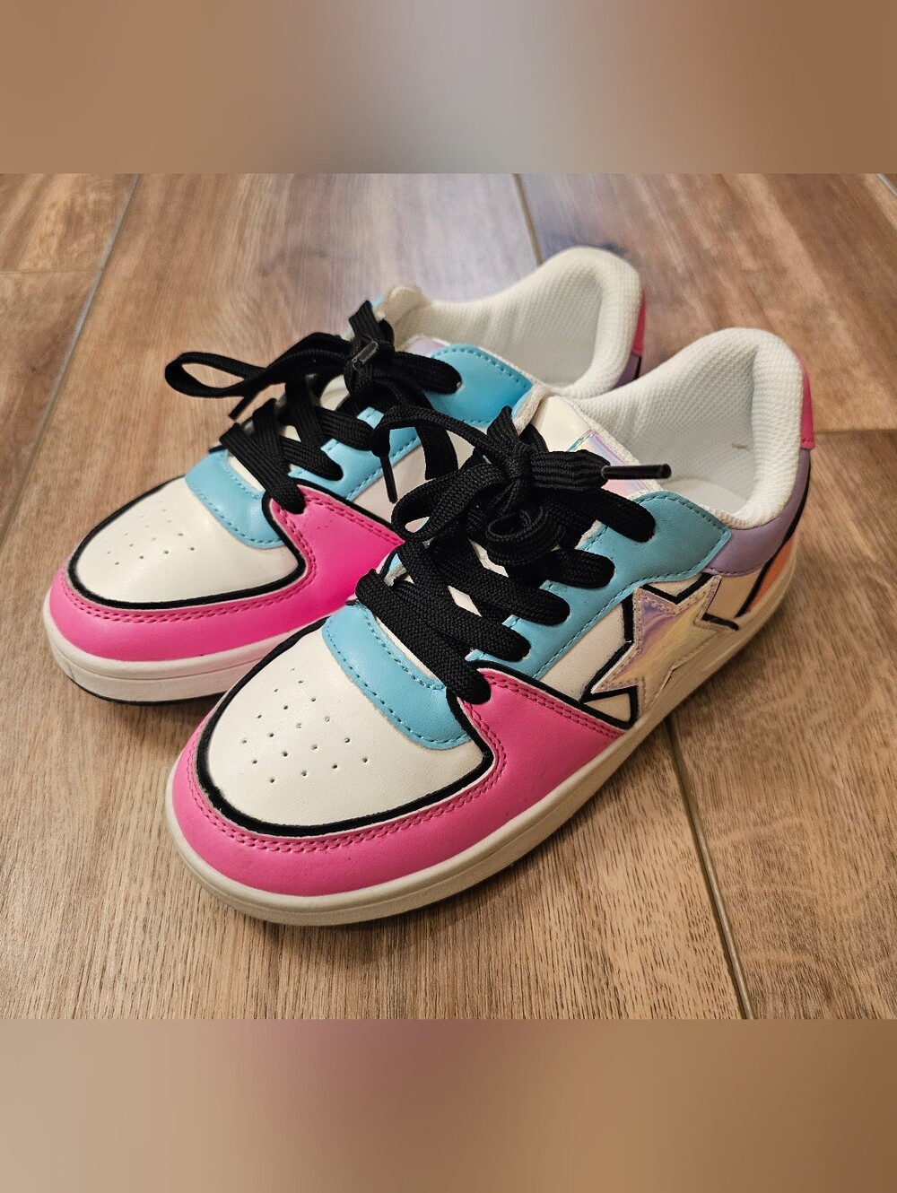 The Children's Place Girl's Colorful Star Casual Sneakers - Size 2